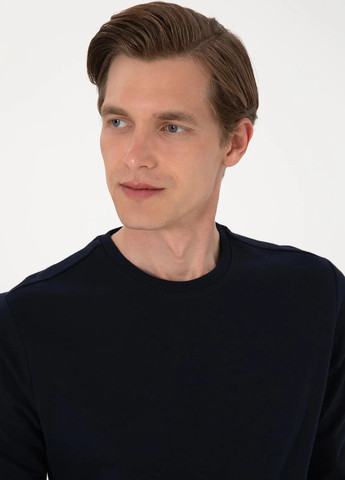 Индиго свитшот Pierre Cardin однотонный без декора (366422662)