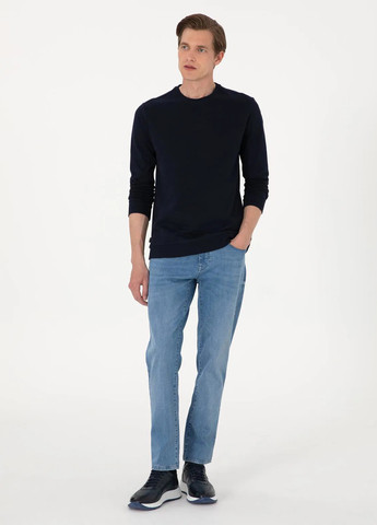 Индиго свитшот Pierre Cardin однотонный без декора (366422662)