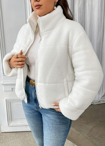 Біла зимня куртка SHEIN