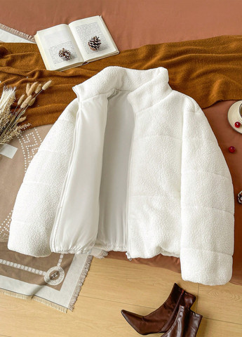 Біла зимня куртка SHEIN