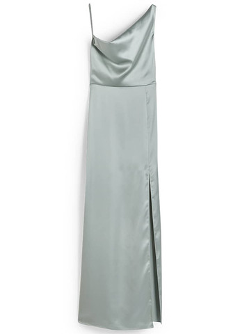 Сіро-зелена вечірня сукня сукня-комбінація C&A однотонна