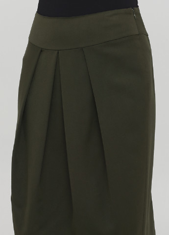 Оливковая (хаки) кэжуал однотонная юбка The J. Peterman Company карандаш