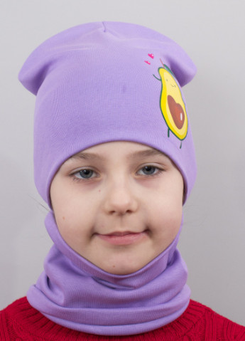 Дитяча шапка з хомутом КАНТА "Авокадо" розмір 52-56 бузковий (OC-825) Канта (220180396)