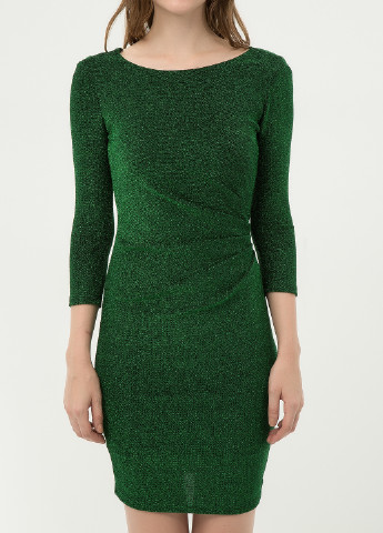 Зелена коктейльна сукня футляр KOTON меланжева