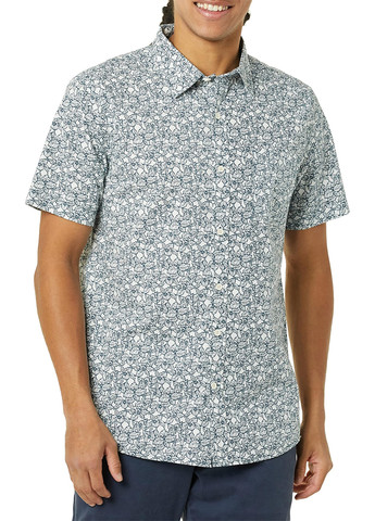 Белая кэжуал рубашка с рисунком Goodthreads