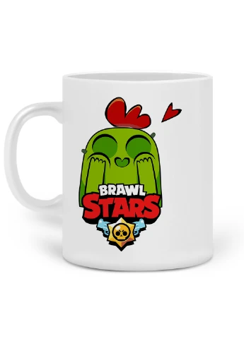 Кружка Спайк Бравл Старс (Spike Brawl Stars) 330 мл горнятко керамічне (20259-1010) MobiPrint (219776063)