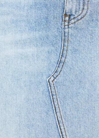 Голубая джинсовая однотонная юбка Bershka