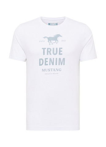 Белая футболка Mustang