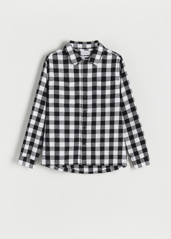 Черно-белая кэжуал рубашка в клетку Reserved