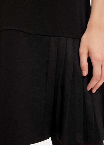 Чорна кежуал сукня кльош DeFacto однотонна