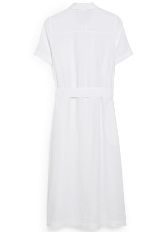 Белое кэжуал платье рубашка C&A однотонное
