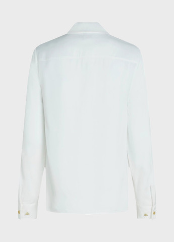 Белая кэжуал рубашка однотонная Tommy Hilfiger