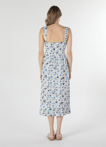 Белое кэжуал платье клеш Colin's с цветочным принтом