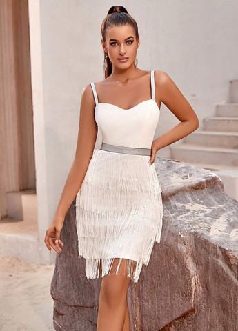 Білий кежуал сукня SHEIN однотонна