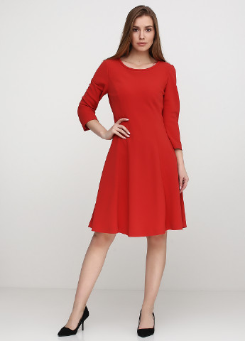 Красное кэжуал платье BGN однотонное