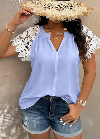 Голубая блуза SHEIN