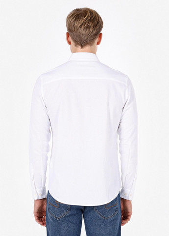 Белая классическая, кэжуал рубашка однотонная Colin's