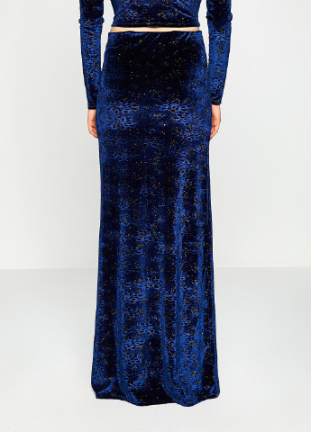 Темно-синяя кэжуал с абстрактным узором юбка KOTON