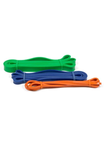 Резиновые петли для фитнеса Power Bands – набор из 3 шт 1-31кг (оранж, синяя, зеленая в сумочке) EasyFit (241229815)