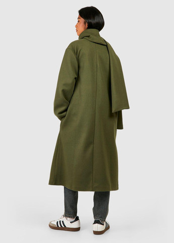 Оливкове (хакі) демісезонне Пальто однобортне Boohoo