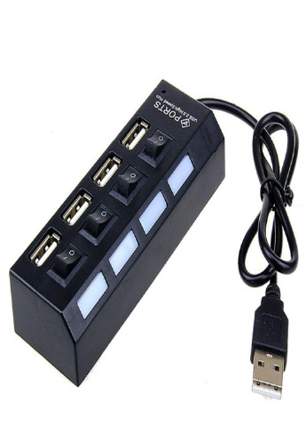 Разветвитель USB HUB на 4 порта высокоскоростной USB хаб зарядка удлинитель (99103446) Черный Francesco Marconi (209509640)