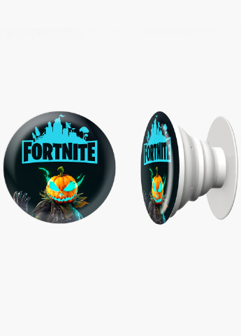 Попсокет (Popsockets) тримач для смартфону Фортнайт скін Палаючий Джек (Fortnite skin Hollowhead) (8754-2695) Чорний MobiPrint (221548610)