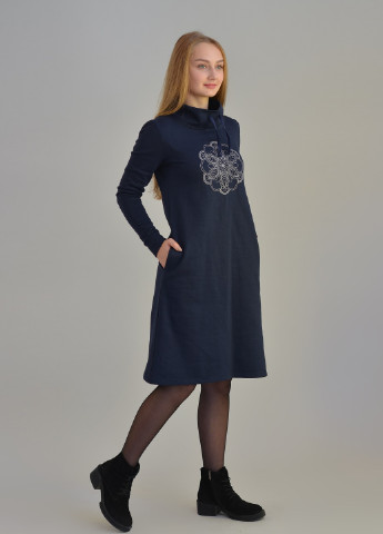 Темно-синее кэжуал платье короткое Charwish с рисунком