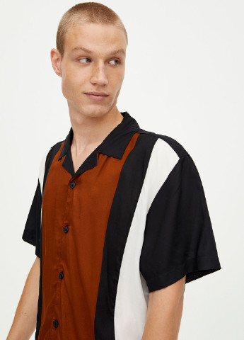 Цветная кэжуал рубашка колор блок Pull & Bear