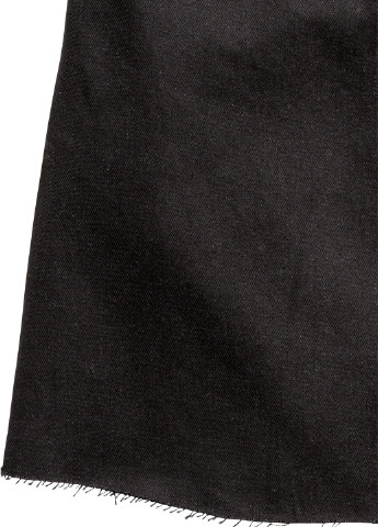 Спідниця H&M а-силует однотонна чорна джинсова бавовна