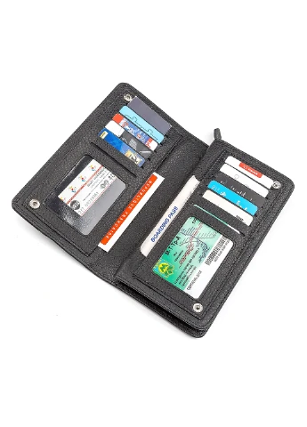 Чоловічий шкіряний гаманець 10х20х3,5 см st leather (252132991)