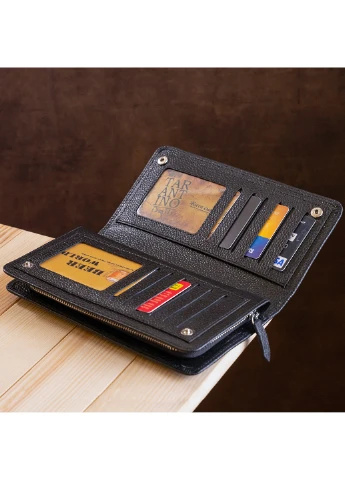 Чоловічий шкіряний гаманець 10х20х3,5 см st leather (252132991)