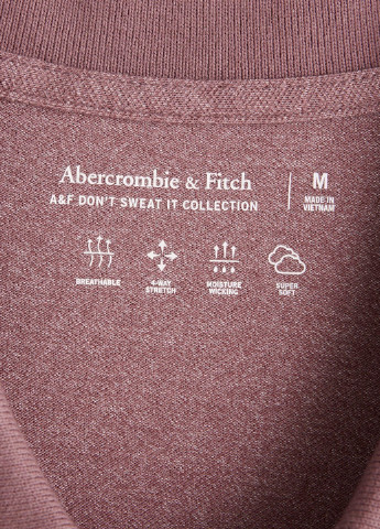Светло-розовая футболка-поло для мужчин Abercrombie & Fitch меланжевая