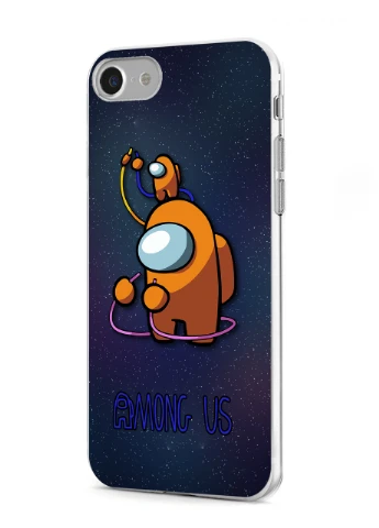 Чохол силіконовий Apple Iphone 8 Амонг Ас Помаранчевий (Among Us Orange) (6151-2413) MobiPrint (219566215)