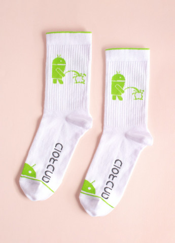 Носки из высококачественного хлопка с оригинальным принтом "Android" Maybel (250424348)