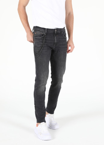Черные демисезонные зауженные джинсы 041 DANNY Colin's