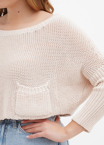 Кремовый демисезонный свитер джемпер CHD