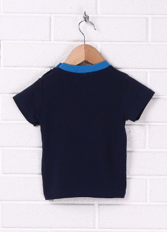 Темно-синяя футболка с коротким рукавом Hello Boy