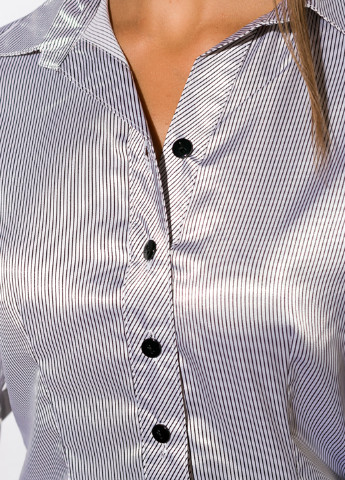 Светло-серая кэжуал рубашка в полоску Time of Style