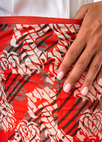 Разноцветная с абстрактным узором юбка Apriori