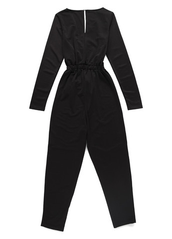 Комбинезон Even&Odd комбинезон-брюки однотонный чёрный кэжуал полиэстер