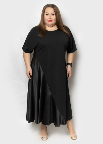 Черное кэжуал платье а-силуэт LibeAmore однотонное