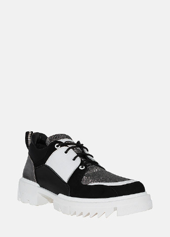 Чорні осінні кросівки rf09290 чорний-білий Favi