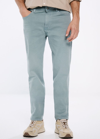 Бирюзовые кэжуал демисезонные прямые брюки Springfield