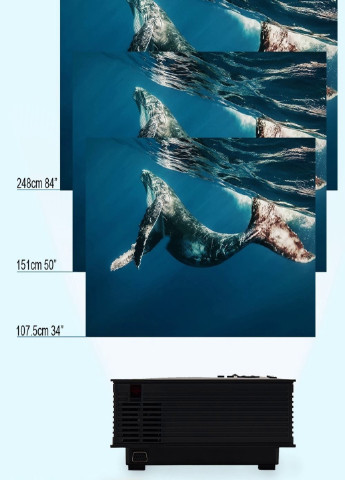 Проектор мини портативный мультимедийный WIFI Black UNIC 46 LCD (9933201) Francesco Marconi (215118375)