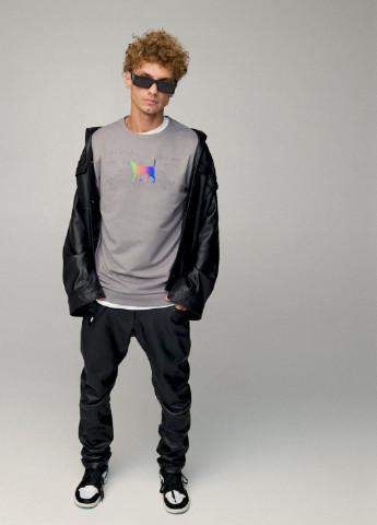 Серый свитшот мужской basic /no flis/ YAPPI (252258735)