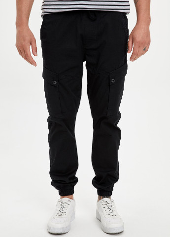 Черные кэжуал летние карго брюки DeFacto
