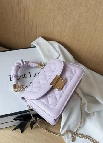 Женская классическая сумочка с ручкой кросс-боди через плечо на цепочке фиолетовая лиловая No Brand (253082227)