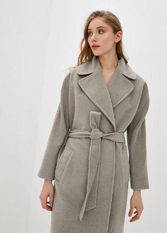 Сіре демісезонне Пальто двобортне Florens