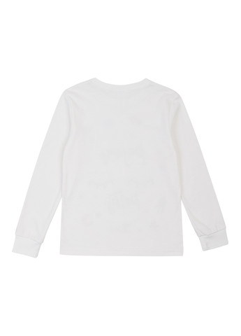 Белый демисезонный кэжуал лонгслив Garnamama с рисунком