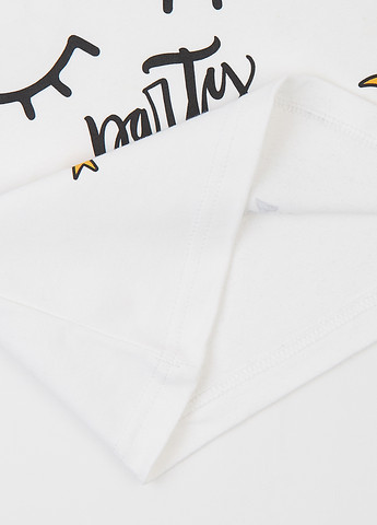 Белый демисезонный кэжуал лонгслив Garnamama с рисунком